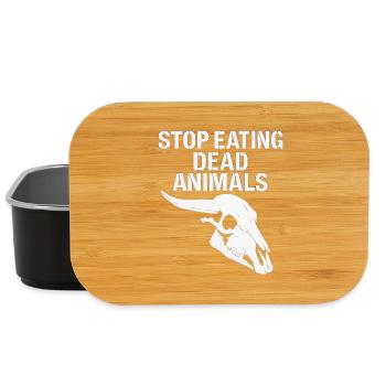 Stops the consumption of dead animals - Lunch Box - black - Front