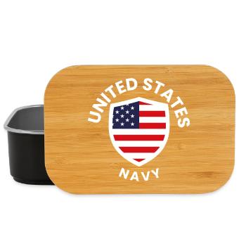 US-Flaggen-Schild-Marine - Lunch Box - Schwarz - Vorne