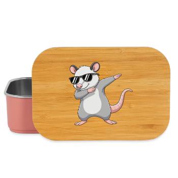 Cool Dabbing Opossum Sonnenbrille Cartoon-Kunst - Lunch Box - Hellrosa - Vorne