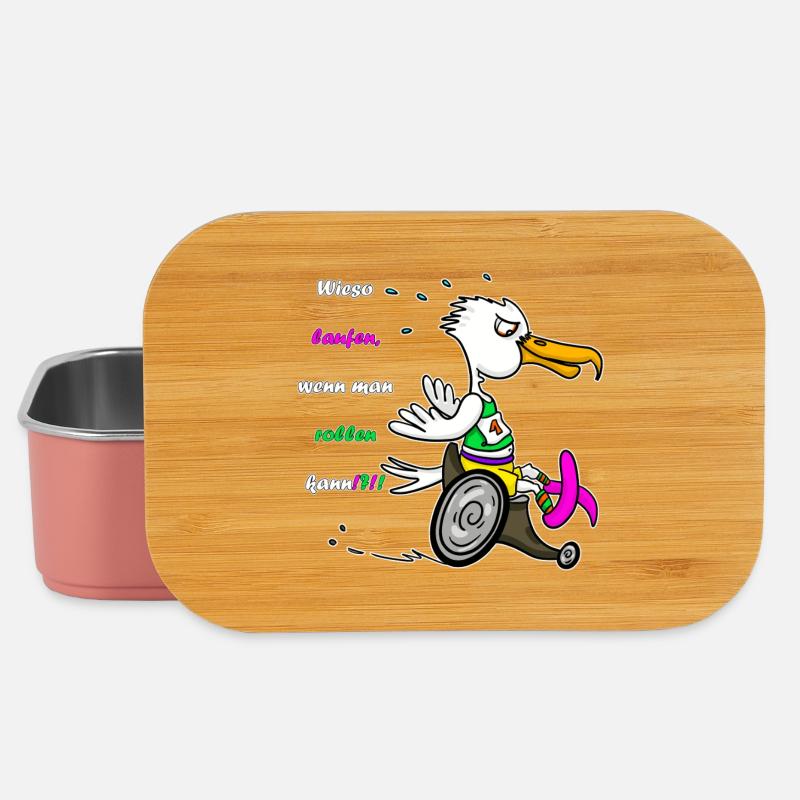 Marathon Möwe – Rennrolli Edition - Lunch Box - Hellrosa