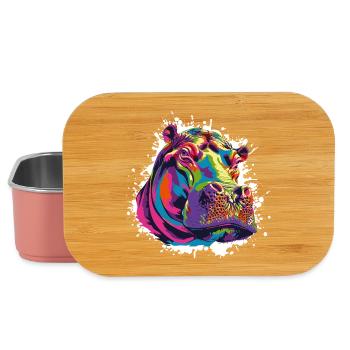 Hippo Art Comic - Lunch Box - light pink - Front