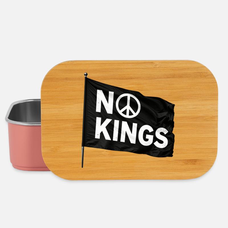 NO KINGS Peace - Lunch Box - Hellrosa