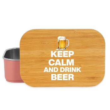 KEEP CALM AND DRINK BEER! BEER LOVERS CELEBRATE W - Lunch Box - light pink - Front
