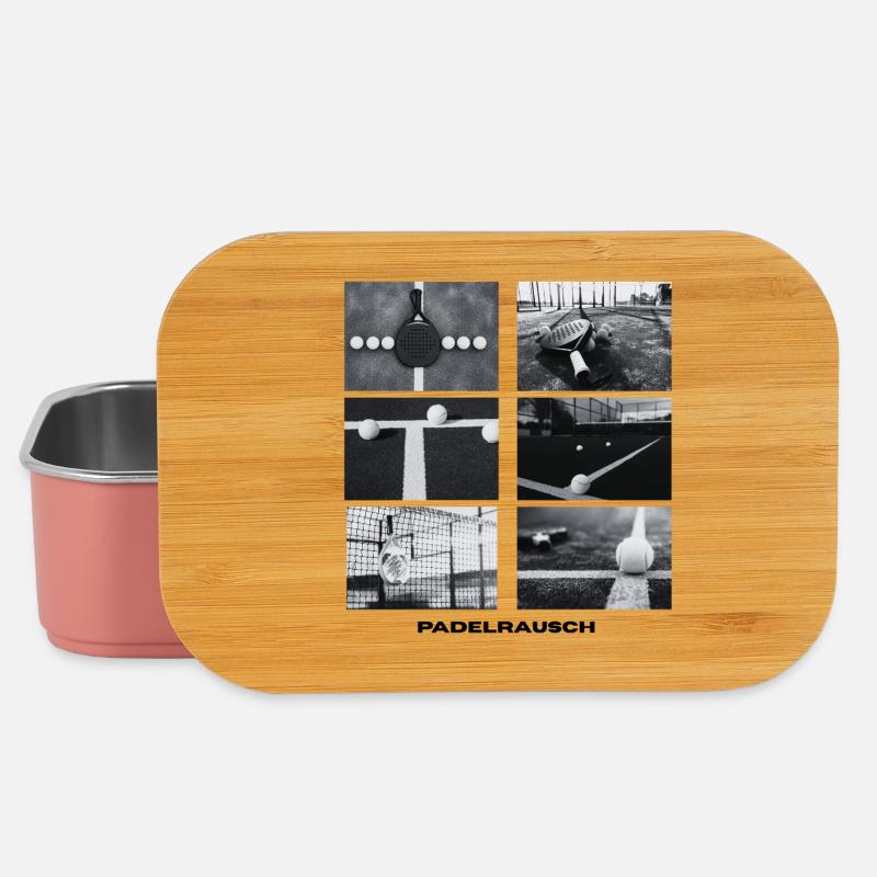 Padelrausch Collage BW - Lunch Box - light pink
