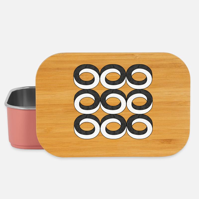 Optical Illusion Circles Texture - Lunch Box - light pink