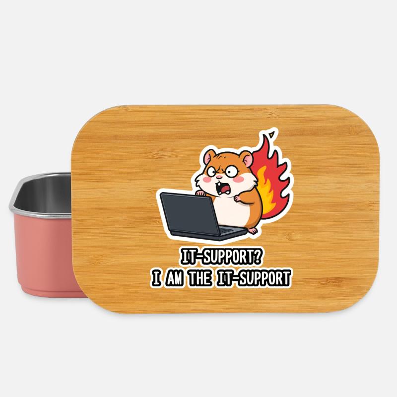 IT Support Hamster - Der pure Wahnsinn - Lunch Box - Hellrosa
