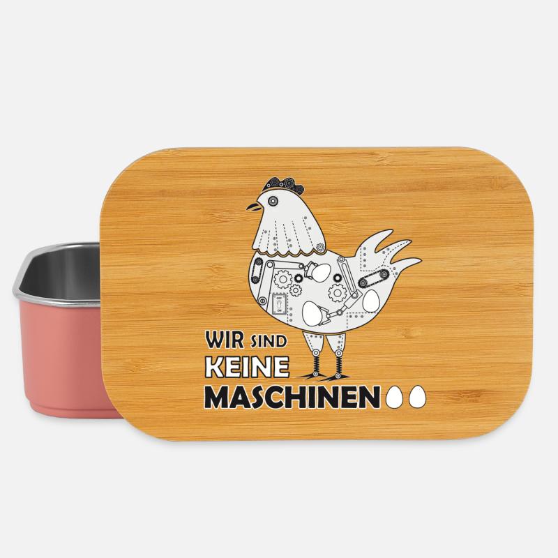 Fans de poulet - Coq - Coq - Poulet fleur - Bio - Boîte à goûter - rose clair
