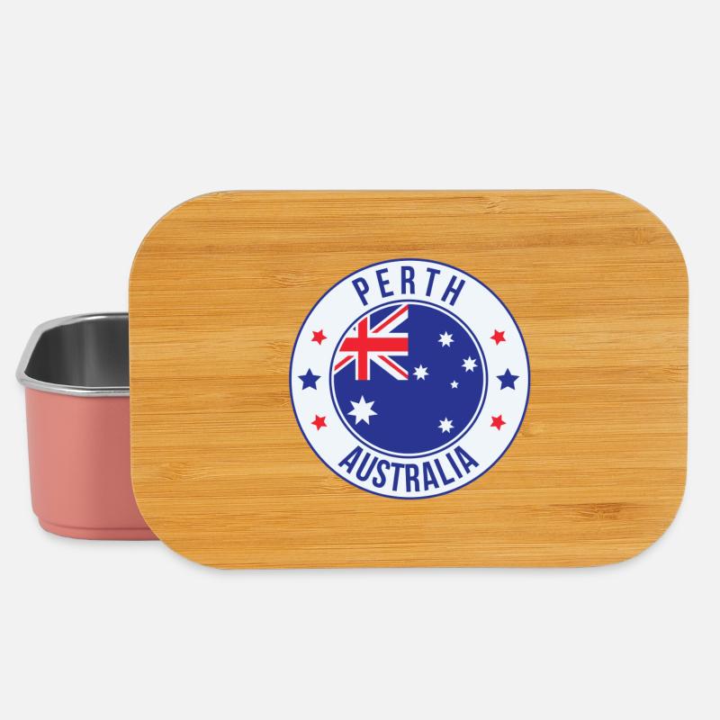 Perth Australia Circle Abzeichen - Lunch Box - Hellrosa