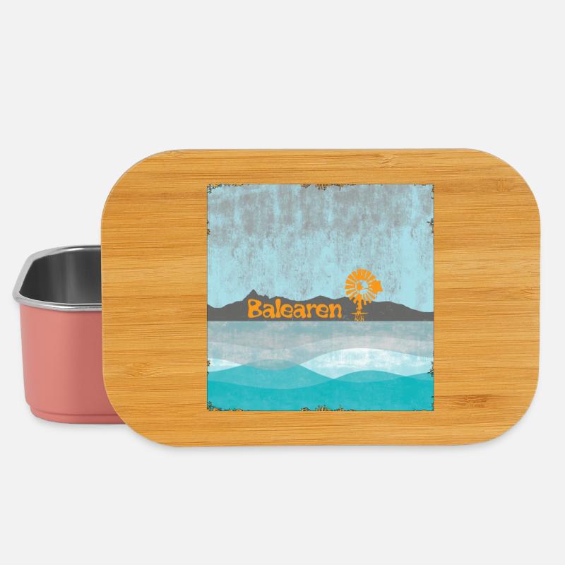 Balearen Küste Windmühle Sonnenflug - Lunch Box - Hellrosa