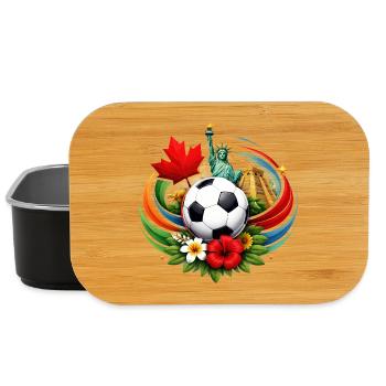 Modern Football Tournament Logo North America - Lunch Box - black - Front