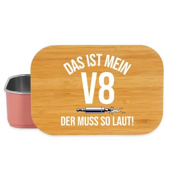 Das ist mein V8 der Muss so laut Shirt  - Lunch Box - Hellrosa - Vorne