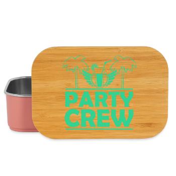 Party Crew Palmen Drink Flügel - Lunch Box - Hellrosa - Vorne