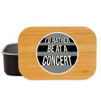 Je préférerais être à un concert Lustig Musik Konzert - Boîte à goûter - noir - Devant