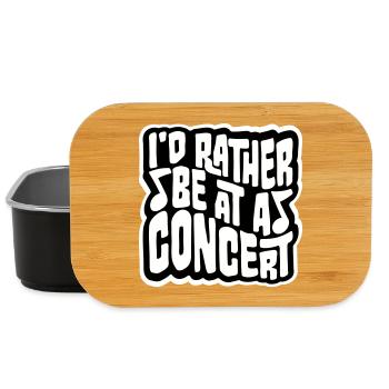 Je préférerais être à un concert Lustig Musik Konzert - Boîte à goûter - noir - Devant