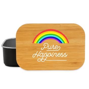 Citation de l’arc-en-ciel du bonheur pur - Boîte à goûter - noir - Devant