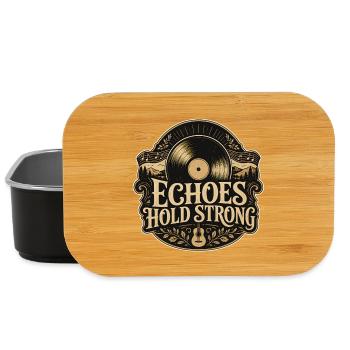 Echoes Hold Strong vintage folk vinyl music - Lunch Box - black - Front