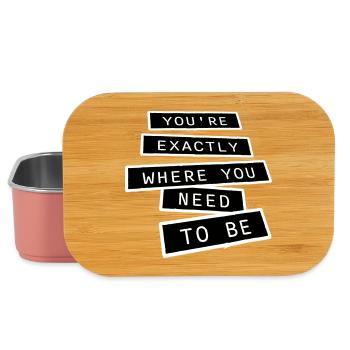 You're Exactly Where You Need To Be Inspiring - Lunch Box - light pink - Front