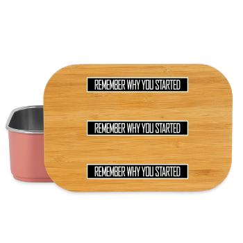 Always Remember Why You Started Motivation Spruch - Lunch Box - Hellrosa - Vorne