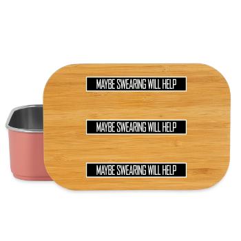Maybe Swearing Will Help Sarkastisch Spruch Grafik - Lunch Box - Hellrosa - Vorne