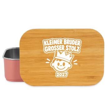 Kleiner Bruder Grosser Stolz 2027 – Geschwister - Lunch Box - Hellrosa - Vorne