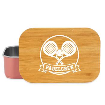 Padelcrew – Padel Tennis Schläger Emblem Vektor - Lunch Box - Hellrosa - Vorne