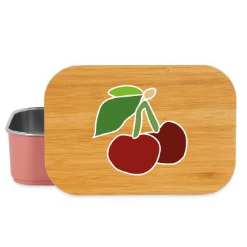 Red Cherries – Fruity Pop Illustration - Lunch Box - light pink - Front
