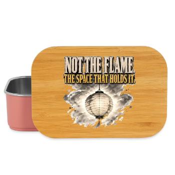 Not The Flame Space That Holds It Lantern Zen Tee - Lunch Box - light pink - Front