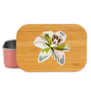 Fleur de lys minimaliste – Illustration florale - Boîte à goûter - rose clair - Devant