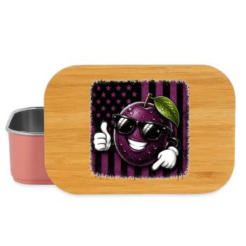 Pflaume USA Amerikanische Flagge Sonnenbrille - Lunch Box - Hellrosa - Vorne