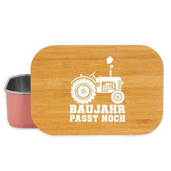 Baujahr passt noch Traktor Landwirt T-Shirt - Lunch Box - Hellrosa - Vorne