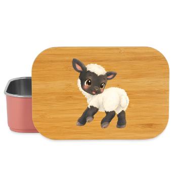 Schaf - Niedliches Lämmchen Cartoon - Lunch Box - Hellrosa - Vorne