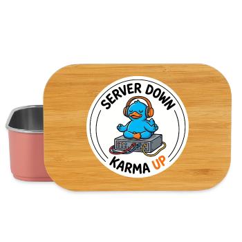 Server down Karma up IT Admin Gelassenheit T-Shirt - Lunch Box - Hellrosa - Vorne