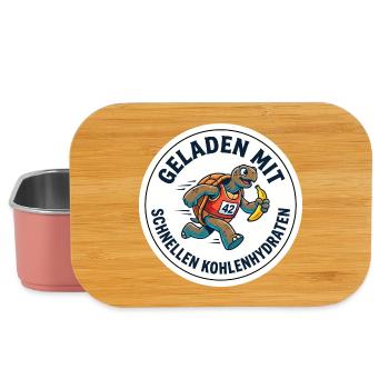 Marathon-Shirt Geladen mit Kohlenhydraten - Lunch Box - Hellrosa - Vorne