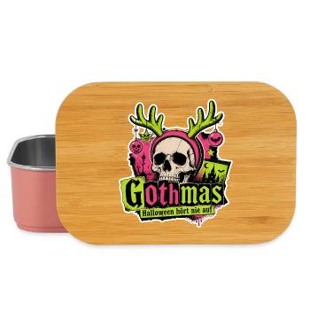 Gothmas Halloween hört nie auf Totenkopf Shirt - Lunch Box - Hellrosa - Vorne