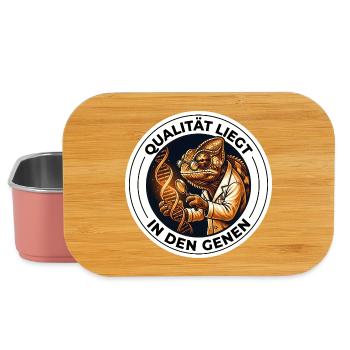 Qualität liegt in den Genen Genetiker T-Shirt - Lunch Box - Hellrosa - Vorne
