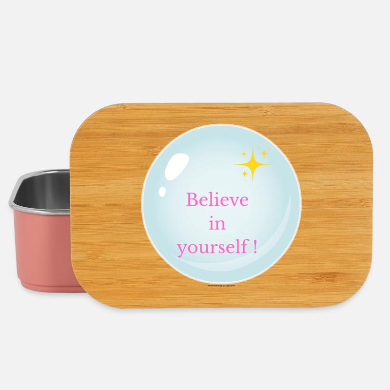 Believe in yourself ! - Boîte à goûter - rose clair