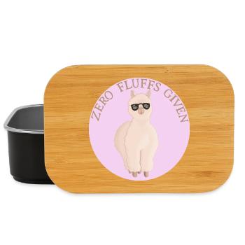 Fluffiges Alpaca - Lunch Box - Schwarz - Vorne