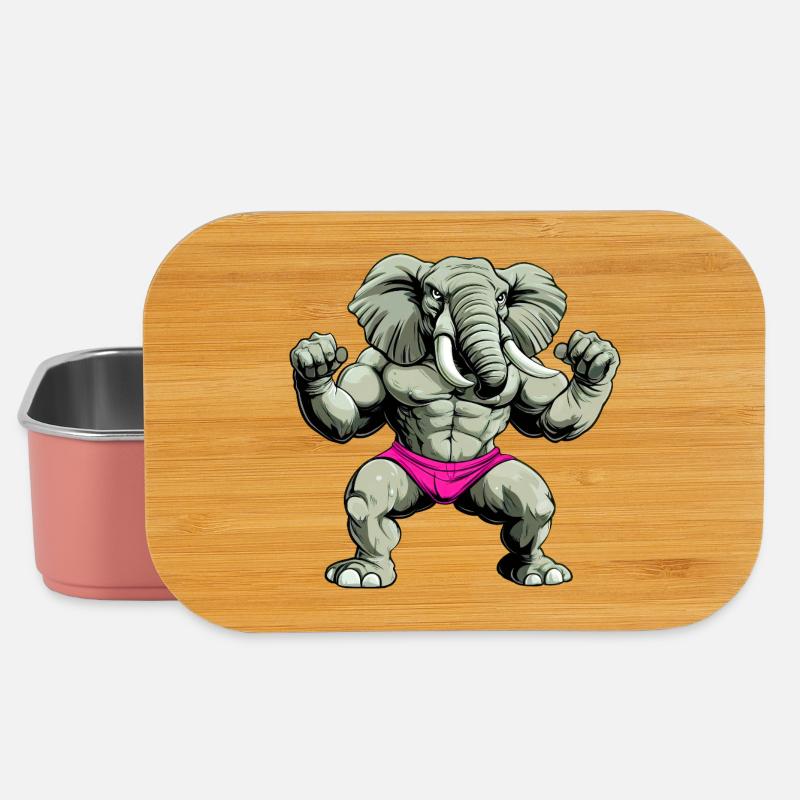 Starker Elefant - Lunch Box - Hellrosa