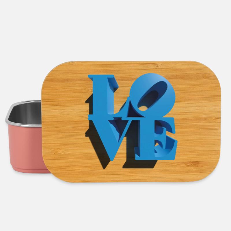 LOVE 3D Cyan - Lunch Box - light pink