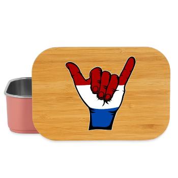 Holland Flag Surfing Symbol - Lunch Box - light pink - Front