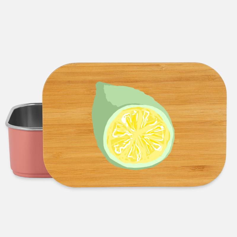 Citrus Slice Abstract - Lunch Box - light pink