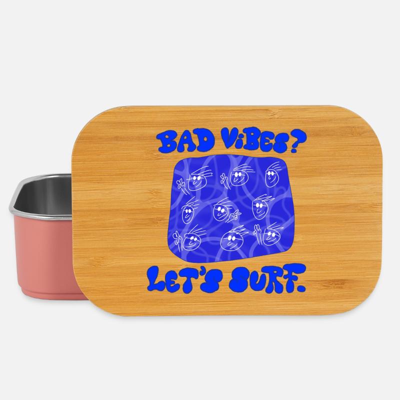 SHARKYS OLDHOUSE Bad Vibes! Lets surf. - Lunch Box - Hellrosa