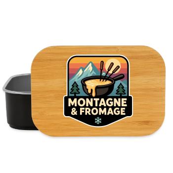 Mountain and Cheese Fondue Savoyarde Alpine - Lunch Box - black - Front