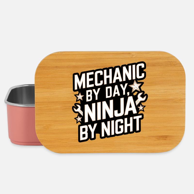 Mechanic by Day Ninja by Night - Lunch Box - light pink