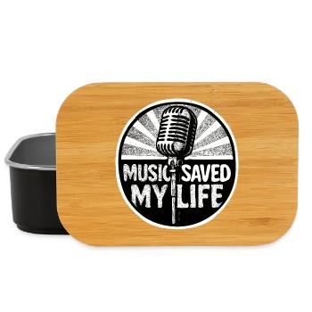 Music Saved My Life Retro Tri-blend T-Shirt - Lunch Box - black - Front