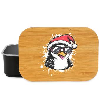 Penguin Christmas Funny - Lunch Box - black - Front