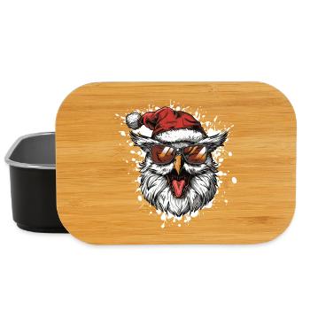 Owl Christmas Funny - Lunch Box - black - Front