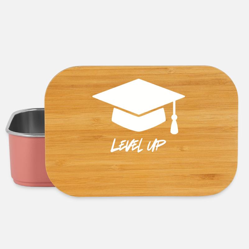 Level Up  Graduation Cap  Abi & Abschluss Geschenk - Lunch Box - Hellrosa