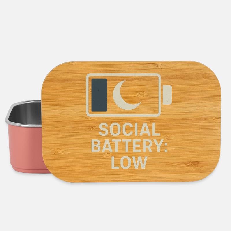 Batterie faible - Boîte à goûter - rose clair