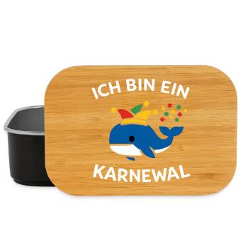 Karnewal Jecke Carnaval : Cadeau de jeux de mots drôles - Boîte à goûter - noir - Devant